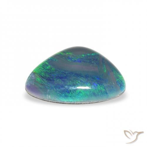 Triplet d'opale Multicolore naturelle Trillion, 1.74 ct, Opaque