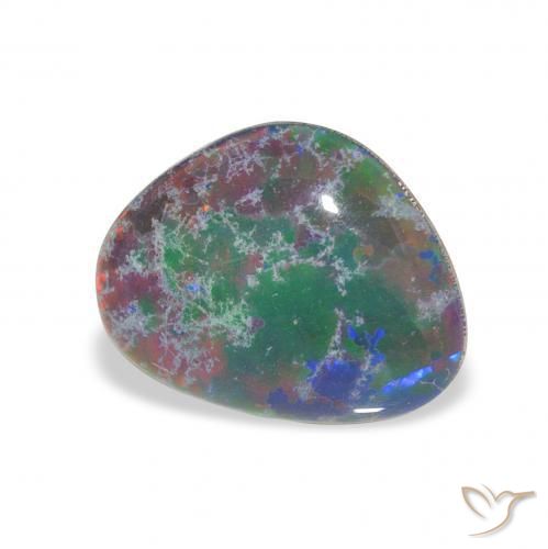 Triplet d'opale Multicolore naturelle Trillion, 3.38 ct, Opaque