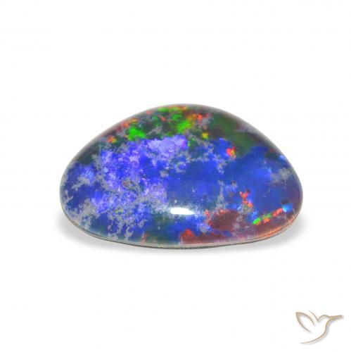 Triplet d'opale Multicolore naturelle Trillion, 3.38 ct, Opaque