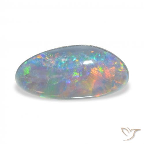 3.48ct Naturel Multicolore Triplet d'opale, Fantaisie, Opaque
