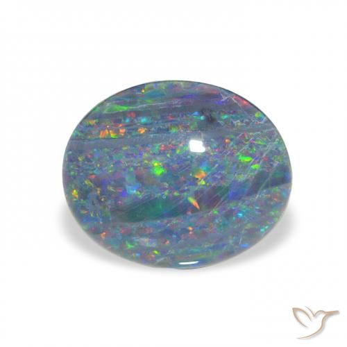 2.03ct Naturel Multicolore Triplet d'opale, ovale, Opaque