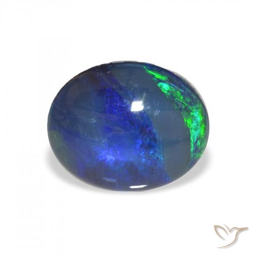 Triplet d'opale Multicolore naturelle ovale, 2.28 ct, Opaque