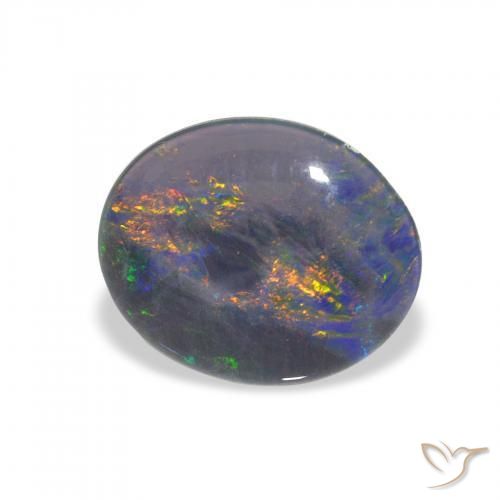 Triplet d'opale Multicolore naturelle ovale, 2.50 ct, Opaque