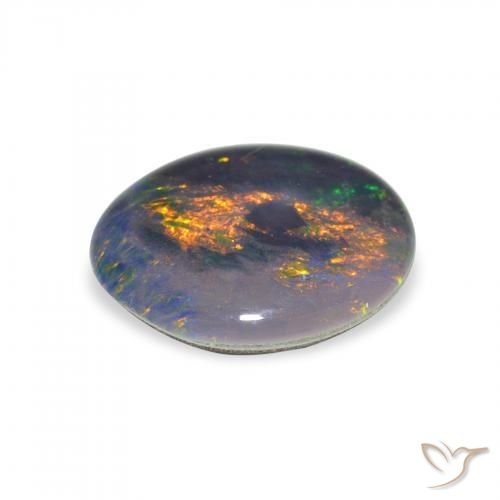 Triplet d'opale Multicolore naturelle ovale, 2.50 ct, Opaque