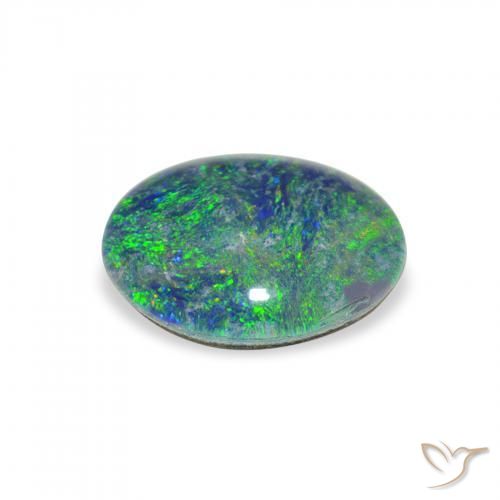 Opal Triplet Multicolore naturelle ovale, 2.16 ct, Opaque