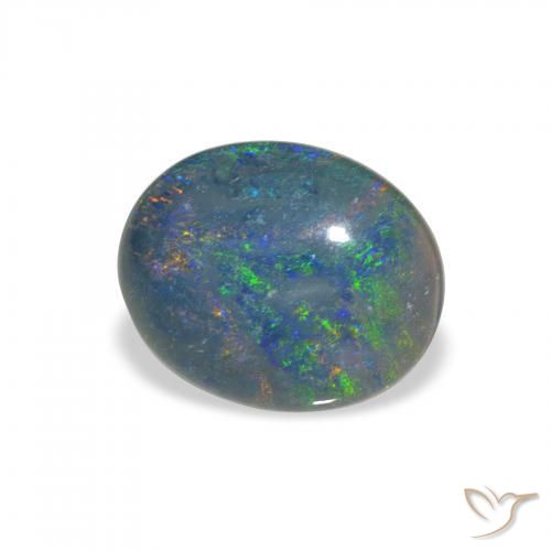 Triplet d'opale Multicolore naturelle ovale, 2.11 ct, Opaque