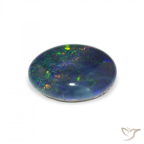 Triplet d'opale Multicolore naturelle ovale, 2.57 ct, Opaque