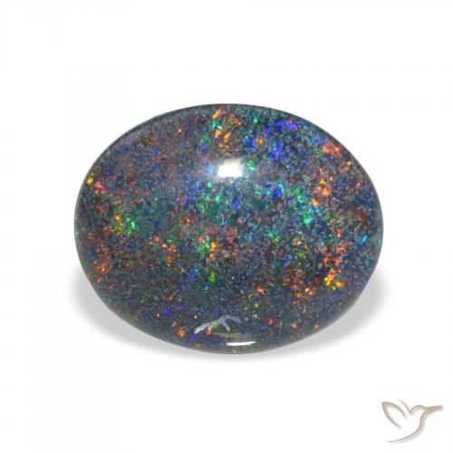 Opal Triplet Multicolore naturelle ovale, 3.01 ct, Opaque