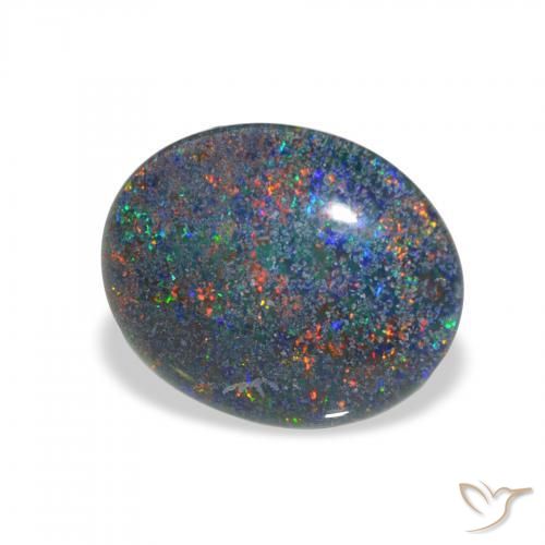 Opal Triplet Multicolore naturelle ovale, 3.01 ct, Opaque