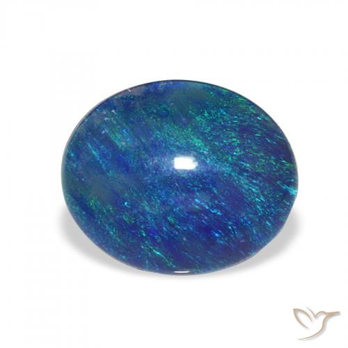 Triplet d'opale Multicolore naturelle ovale, 2.94 ct, Opaque