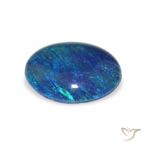 Triplet d'opale Multicolore naturelle ovale, 2.94 ct, Opaque