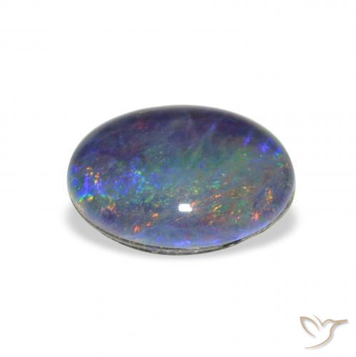 Triplet d'opale Multicolore naturelle ovale, 2.57 ct, Opaque