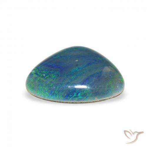 Triplet d'opale Multicolore naturelle Trillion, 2.31 ct, Opaque