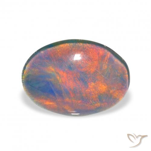 3.48ct Naturel Multicolore Triplet d'opale, ovale, Opaque