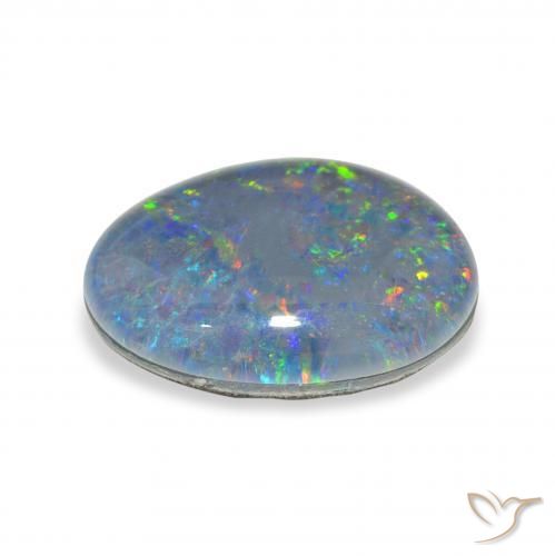Triplet d'opale Multicolore naturelle Fantaisie, 7.66 ct, Opaque