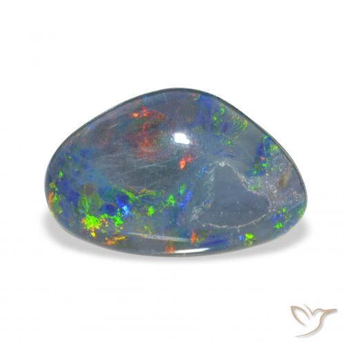 6.07ct Naturel Multicolore Triplet d'opale, Fantaisie, Opaque