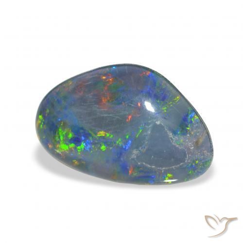 Triplet d'opale Multicolore naturelle Fantaisie, 6.07 ct, Opaque