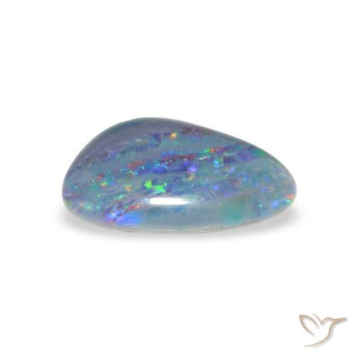 Triplet d'opale Multicolore naturelle Fantaisie, 1.63 ct, Opaque