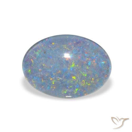 3.74ct Multicolore Triplet d'opale, ovale, Opaque