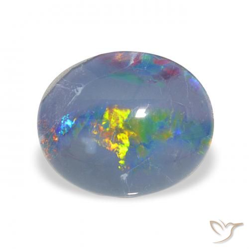 2.54ct Naturel Multicolore Triplet d'opale, ovale, Opaque