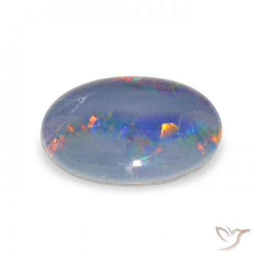 Triplet d'opale Multicolore naturelle ovale, 2.54 ct, Opaque