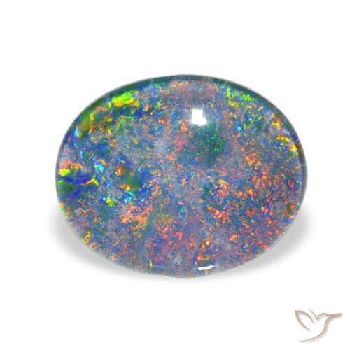 2.81ct Multicolore Triplet d'opale, ovale, Opaque