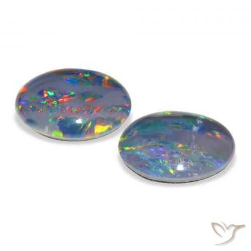 Shop natural 4.57ct Multicolore Triplet d'opale gems, ovale, from Australie at GemSelect. In stock, global shipping!