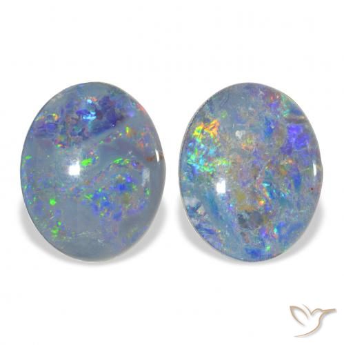 4.70ctw Multicolore Triplet d'opale, ovale, Opaque