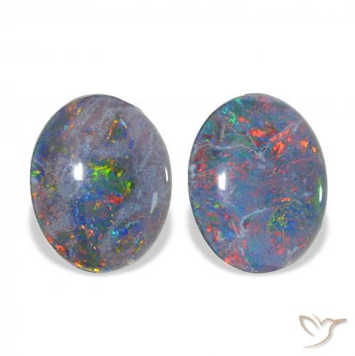 Shop natural 4.29ct Multicolore Triplet d'opale gems, ovale, from Australie at GemSelect. In stock, global shipping!