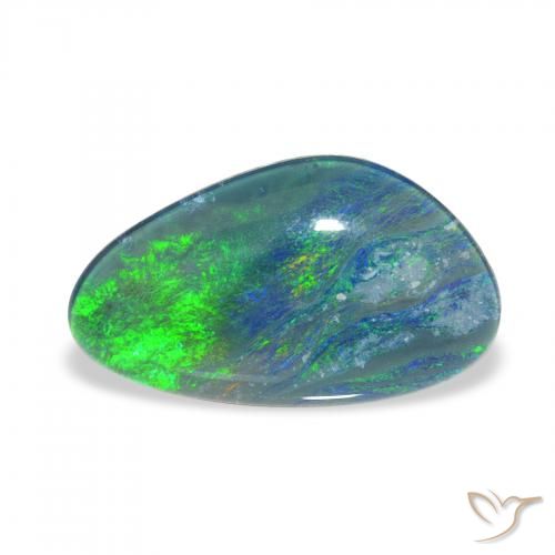 Triplet d'opale Multicolore naturelle Fantaisie, 3.26 ct, Opaque
