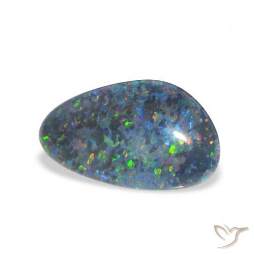Triplet d'opale Multicolore naturelle Fantaisie, 3.20 ct, Opaque