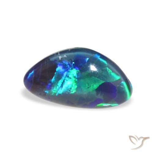 Triplet d'opale Multicolore naturelle Fantaisie, 2.36 ct, Opaque