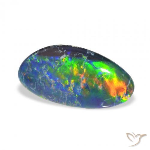 Triplet d'opale Multicolore naturelle Fantaisie, 3.77 ct, Opaque