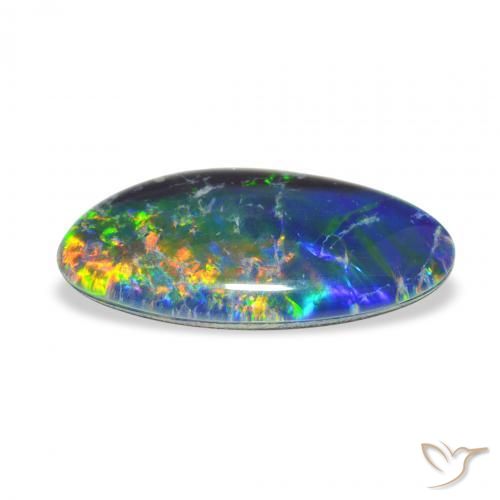 Triplet d'opale Multicolore naturelle Fantaisie, 3.77 ct, Opaque