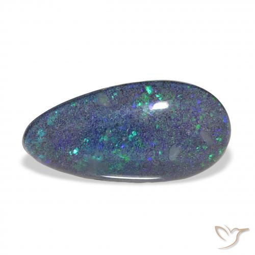 3.74ct Naturel Multicolore Triplet d'opale, En forme de poire, Opaque