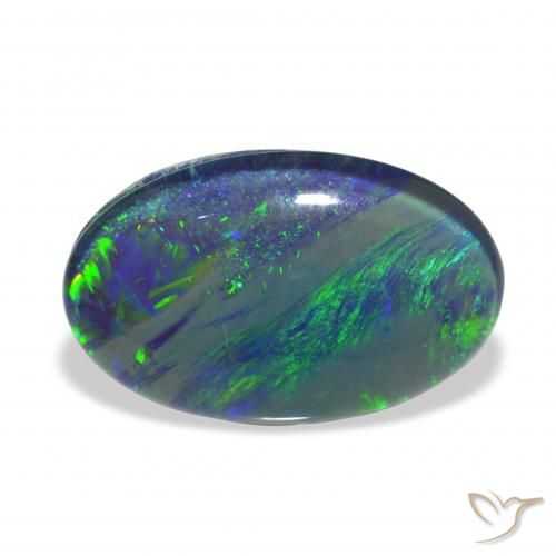 4.27ct Naturel Multicolore Triplet d'opale, ovale, Opaque