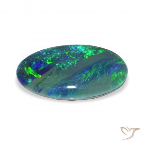 Triplet d'opale Multicolore naturelle ovale, 4.27 ct, Opaque