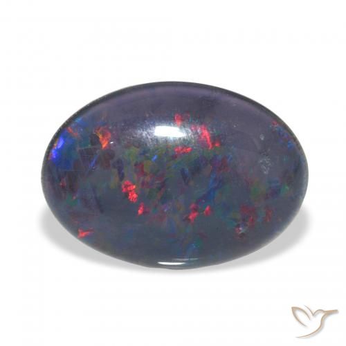 3.66ct Naturel Multicolore Triplet d'opale, ovale, Opaque