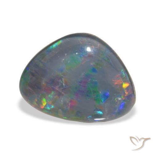Triplet d'opale Multicolore naturelle Fantaisie, 4.06 ct, Opaque