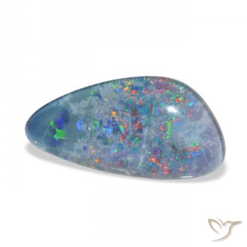 Triplet d'opale Multicolore naturelle Fantaisie, 4.10 ct, Opaque