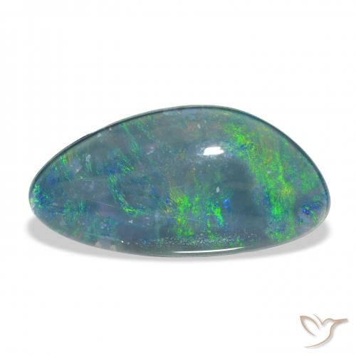 5.14ct Naturel Multicolore Triplet d'opale, Fantaisie, Opaque