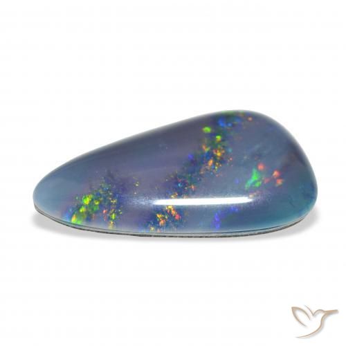 Triplet d'opale Multicolore naturelle Fantaisie, 4.22 ct, Opaque
