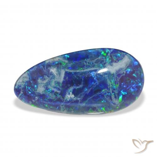 3.93ct Naturel Multicolore Triplet d'opale, En forme de poire, Opaque