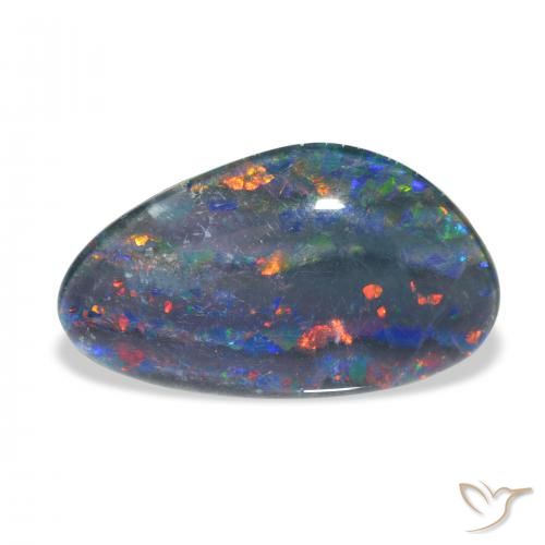 3.31ct Naturel Multicolore Triplet d'opale, Fantaisie, Opaque