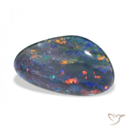 Triplet d'opale Multicolore naturelle Fantaisie, 3.31 ct, Opaque