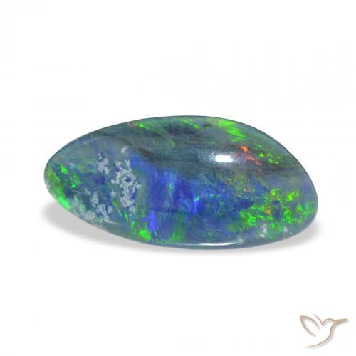 Triplet d'opale Multicolore naturelle Fantaisie, 3.24 ct, Opaque