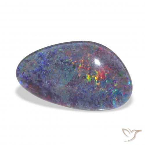 Triplet d'opale Multicolore naturelle Fantaisie, 3.16 ct, Opaque