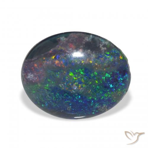 2.70ct Naturel Multicolore Triplet d'opale, ovale, Opaque