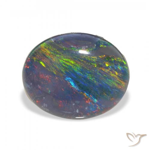 2.71ct Naturel Multicolore Triplet d'opale, ovale, Opaque