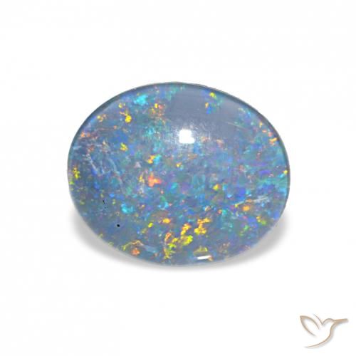 2.90ct Multicolore Triplet d'opale, ovale, Opaque